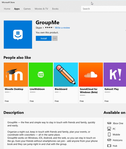 微軟GroupMe應(yīng)用登陸Xbox One