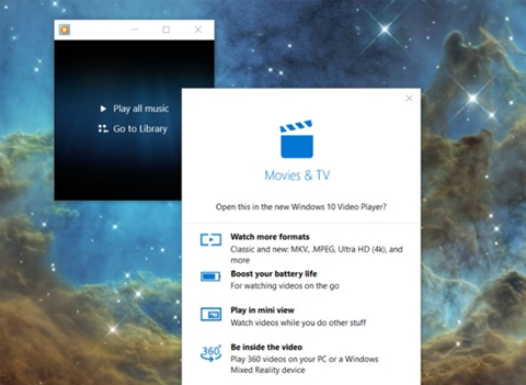 Windows 10播放視頻被微軟推薦使用UWP應(yīng)用