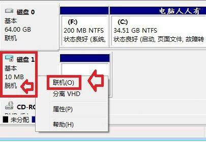 win7系統(tǒng)磁盤脫機問題解決方法